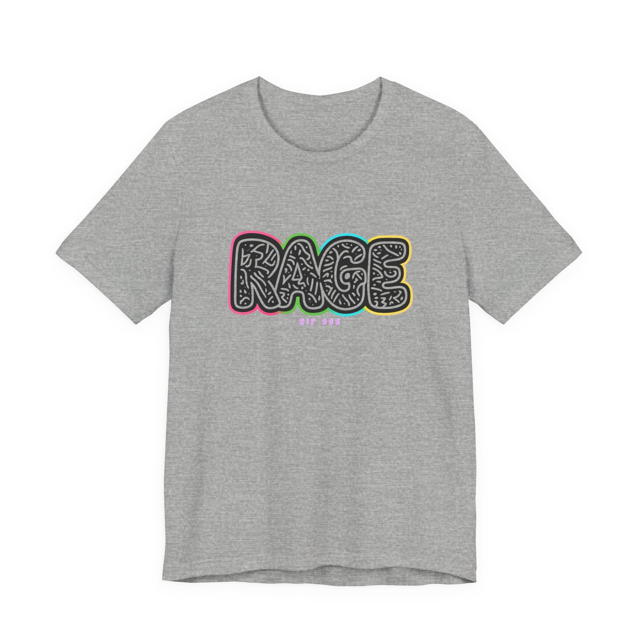 RAGE Graffiti Tee — Colorful Street Art Graphic T-Shirt