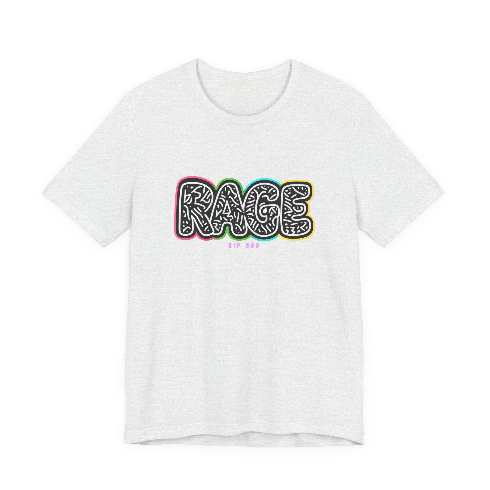 RAGE Graffiti Tee — Colorful Street Art Graphic T-Shirt
