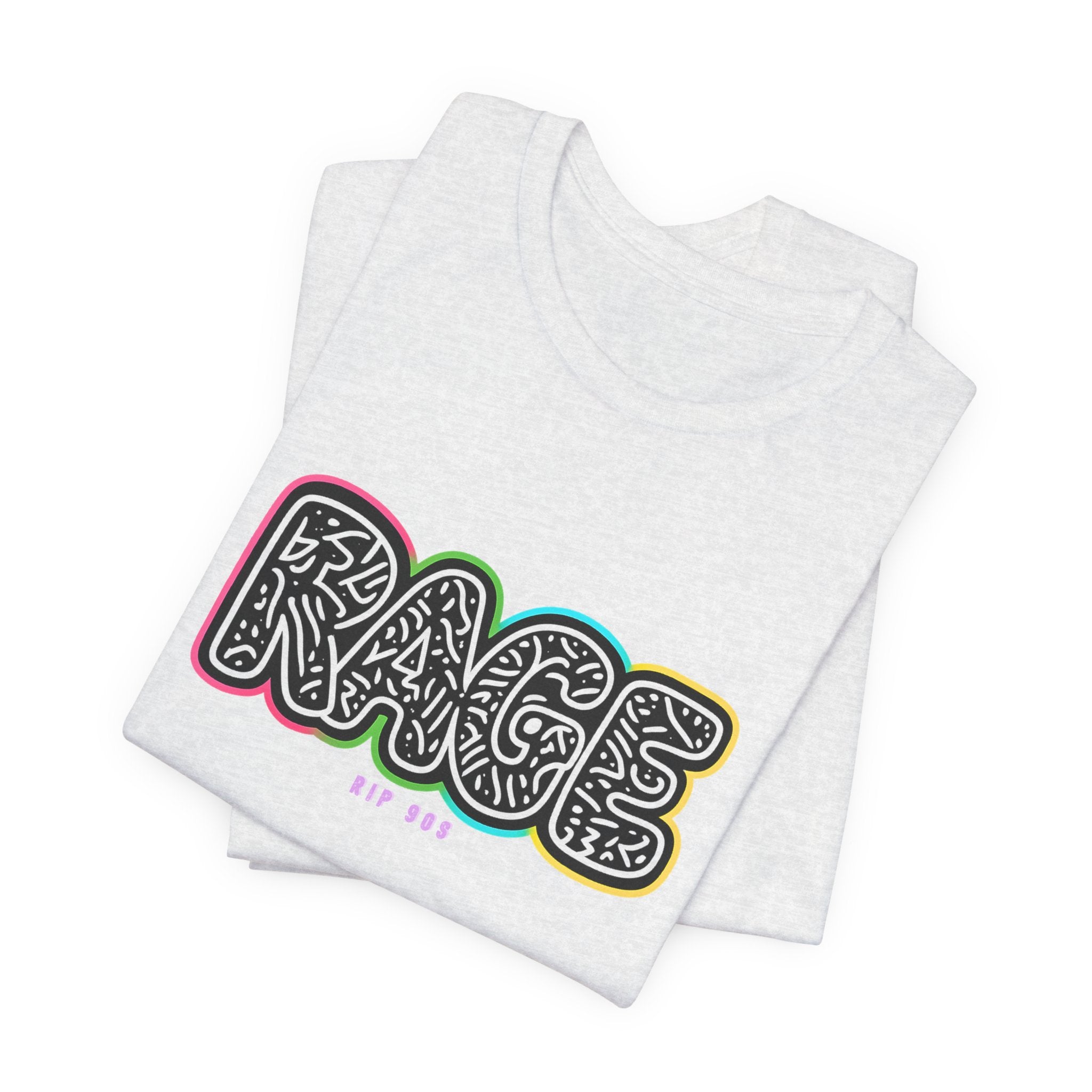 RAGE Graffiti Tee — Colorful Street Art Graphic T-Shirt