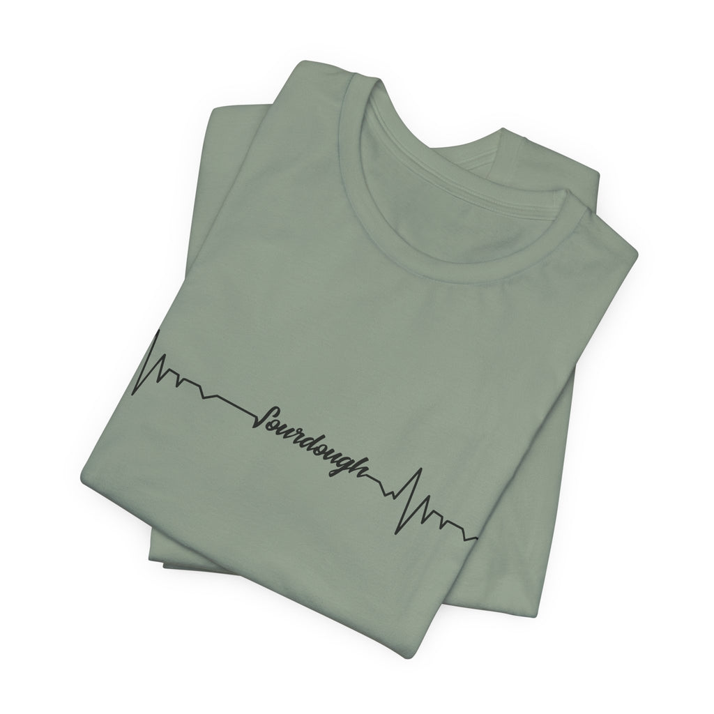 Heartbeat Serif Tee — "someday" Minimal EKG Graphic T-Shirt