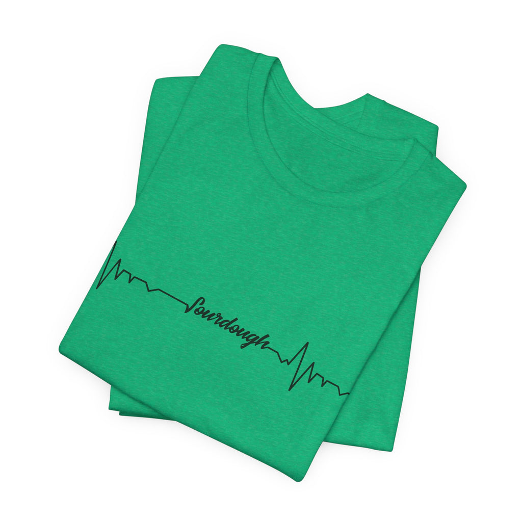 Heartbeat Serif Tee — "someday" Minimal EKG Graphic T-Shirt