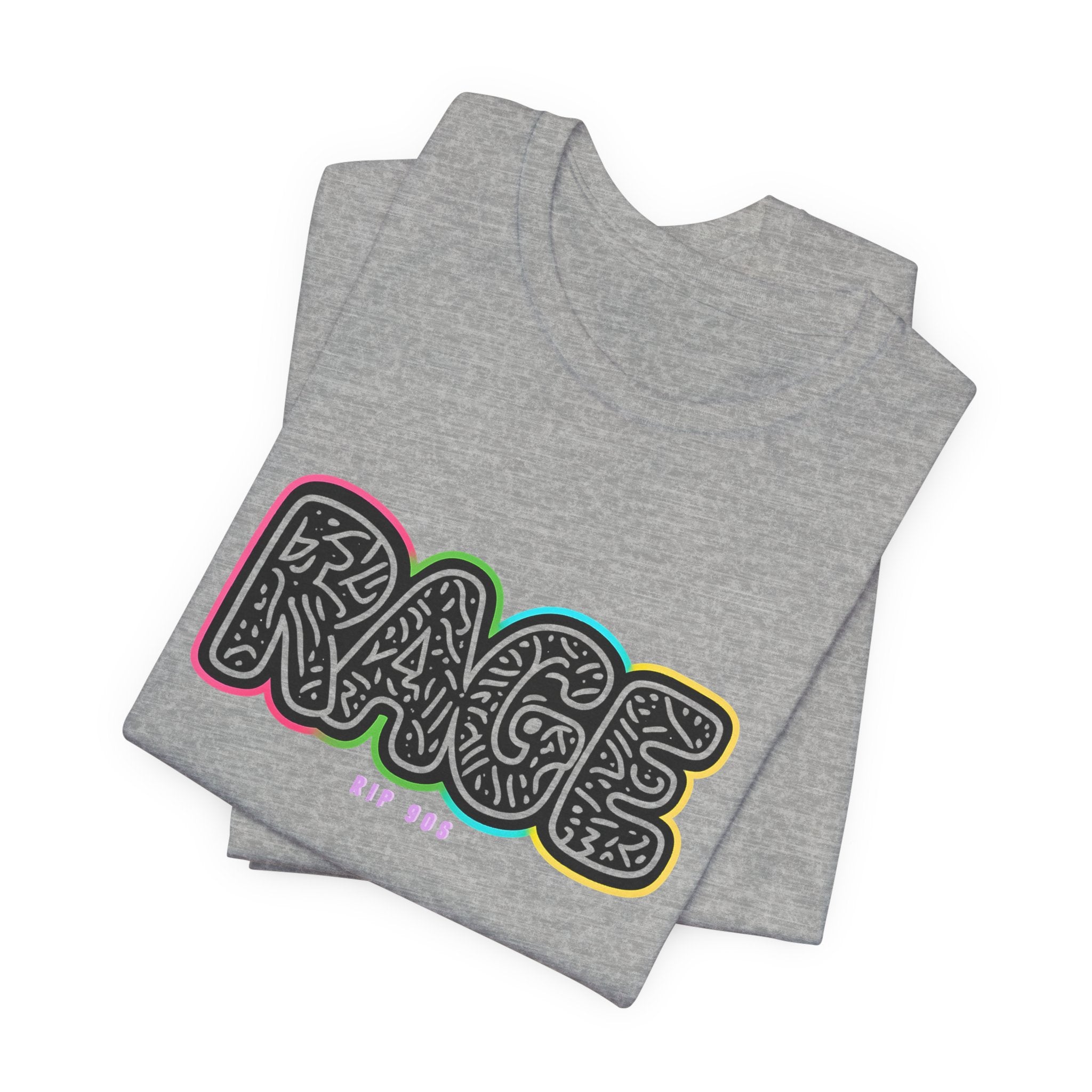 RAGE Graffiti Tee — Colorful Street Art Graphic T-Shirt