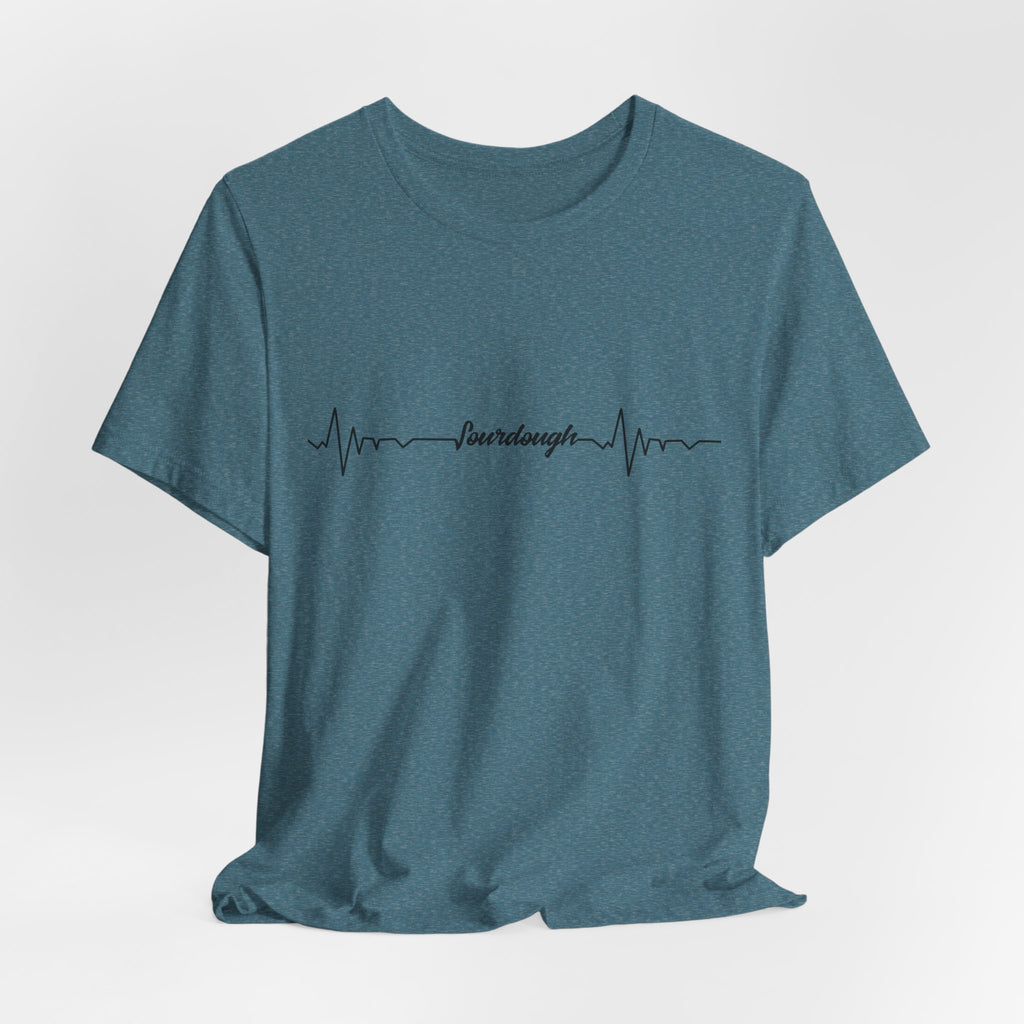 Heartbeat Serif Tee — "someday" Minimal EKG Graphic T-Shirt