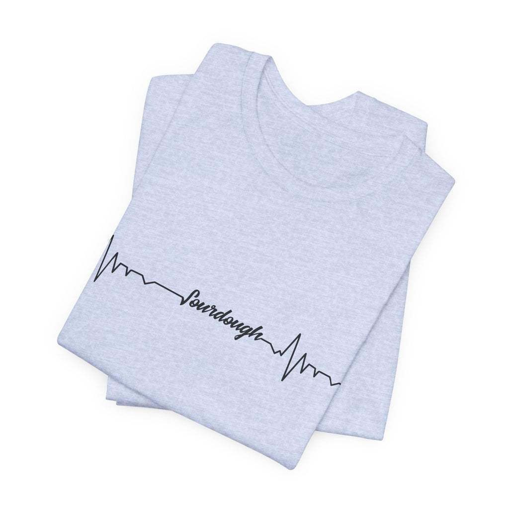 Heartbeat Serif Tee — "someday" Minimal EKG Graphic T-Shirt