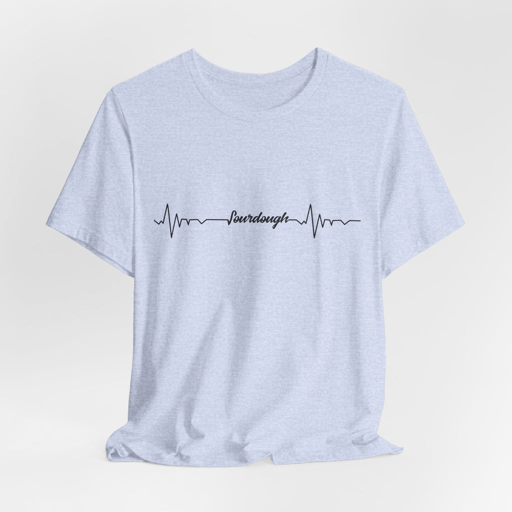 Heartbeat Serif Tee — "someday" Minimal EKG Graphic T-Shirt