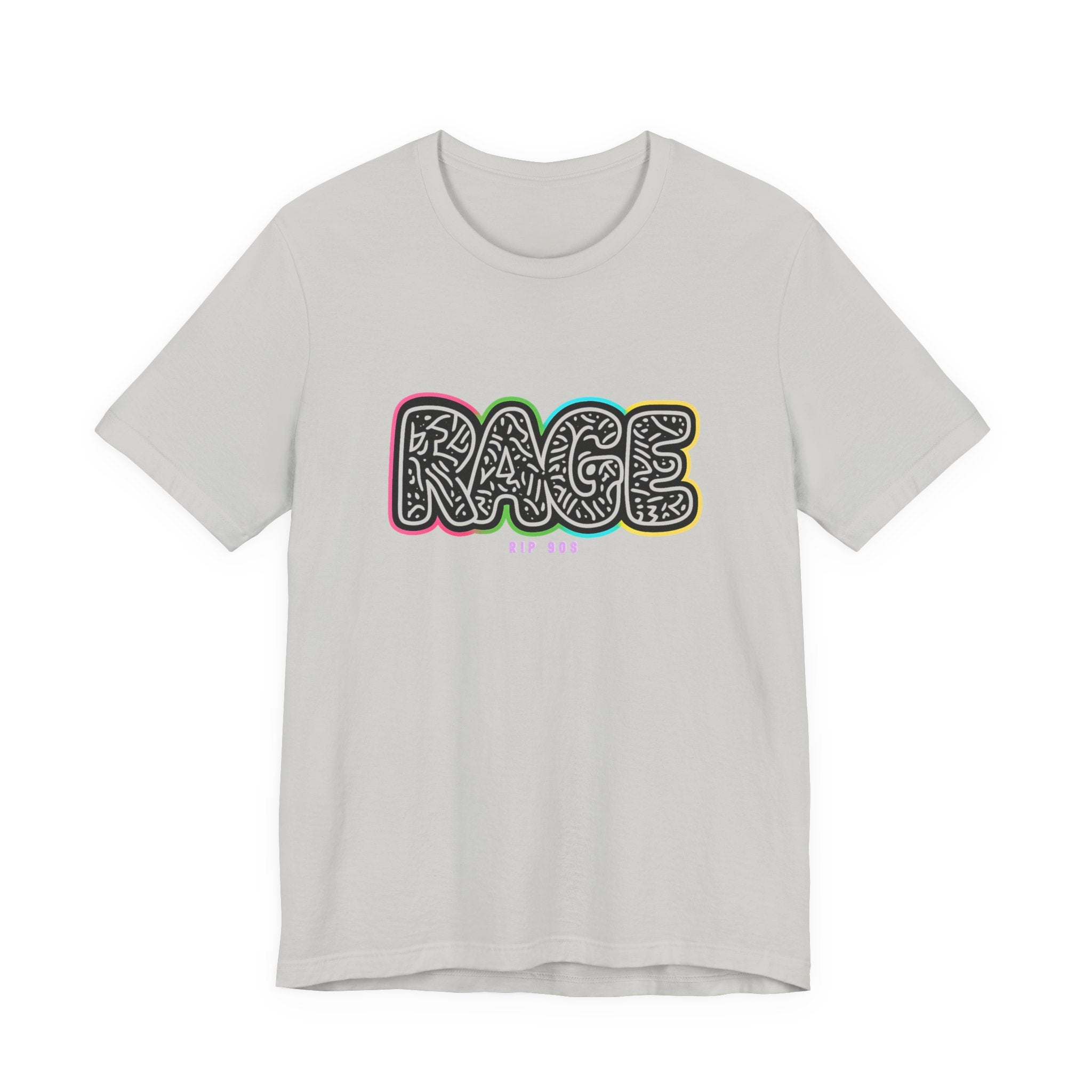 RAGE Graffiti Tee — Colorful Street Art Graphic T-Shirt