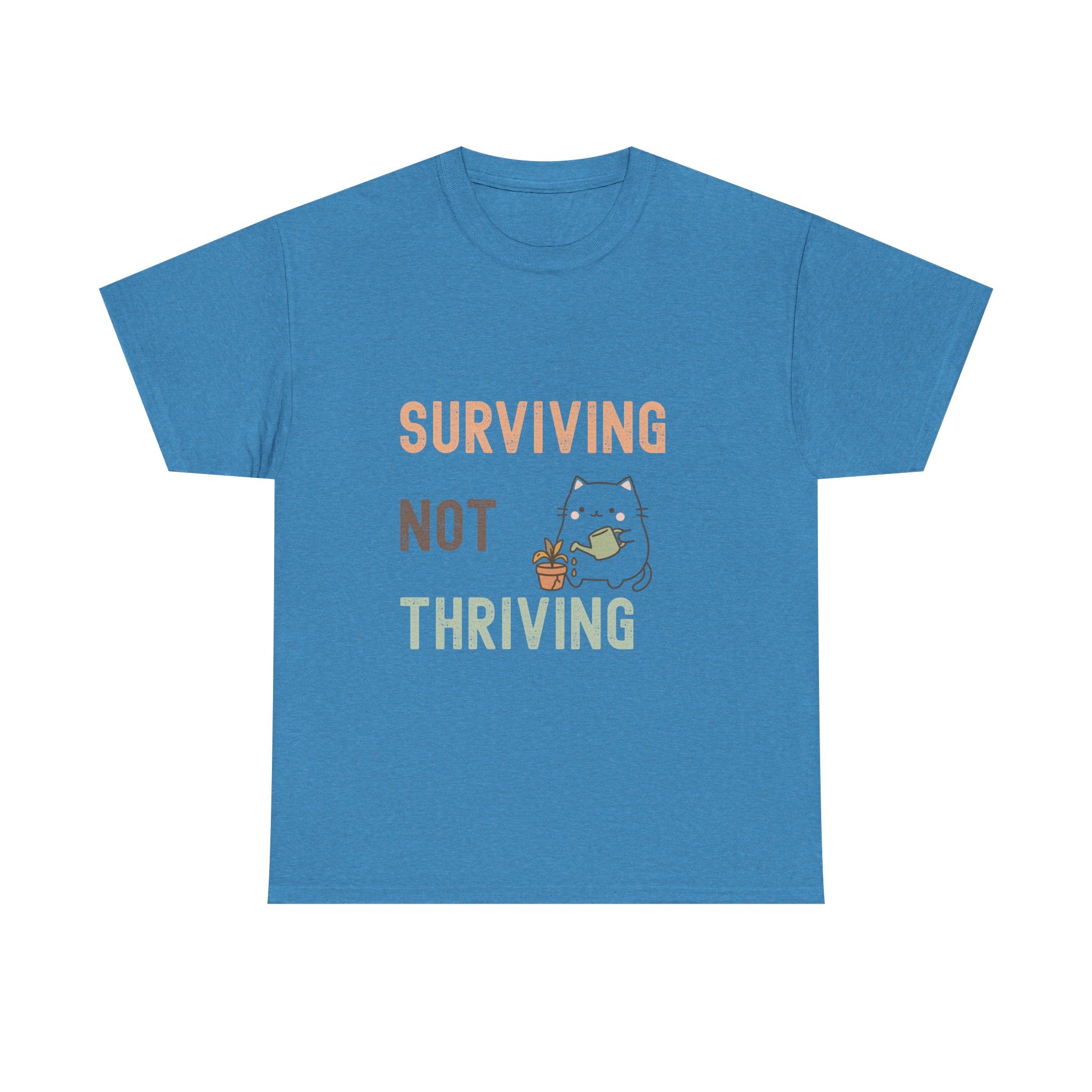 Surviving Not Thriving Cat T-Shirt — Cute Funny Mental Health Tee
