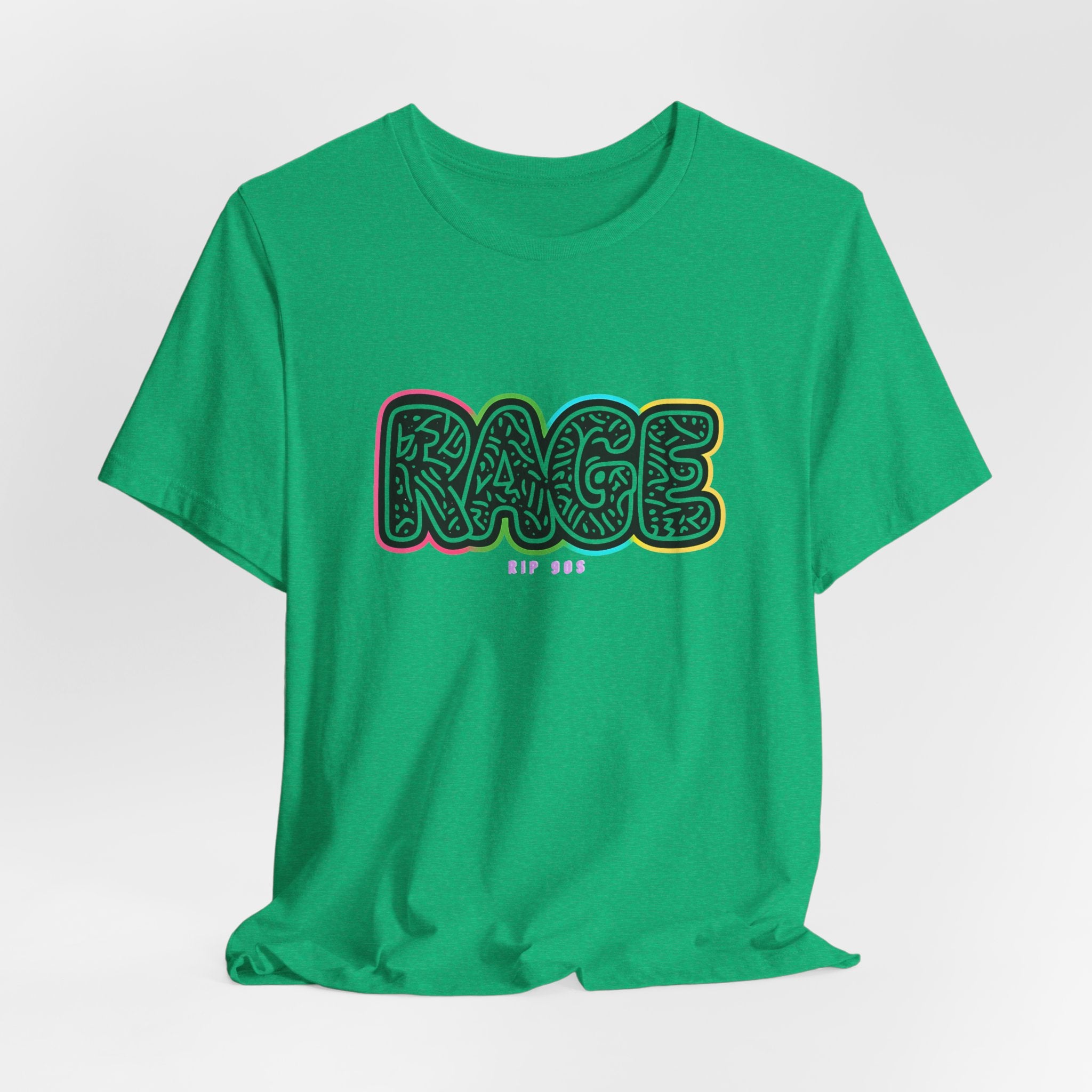 RAGE Graffiti Tee — Colorful Street Art Graphic T-Shirt