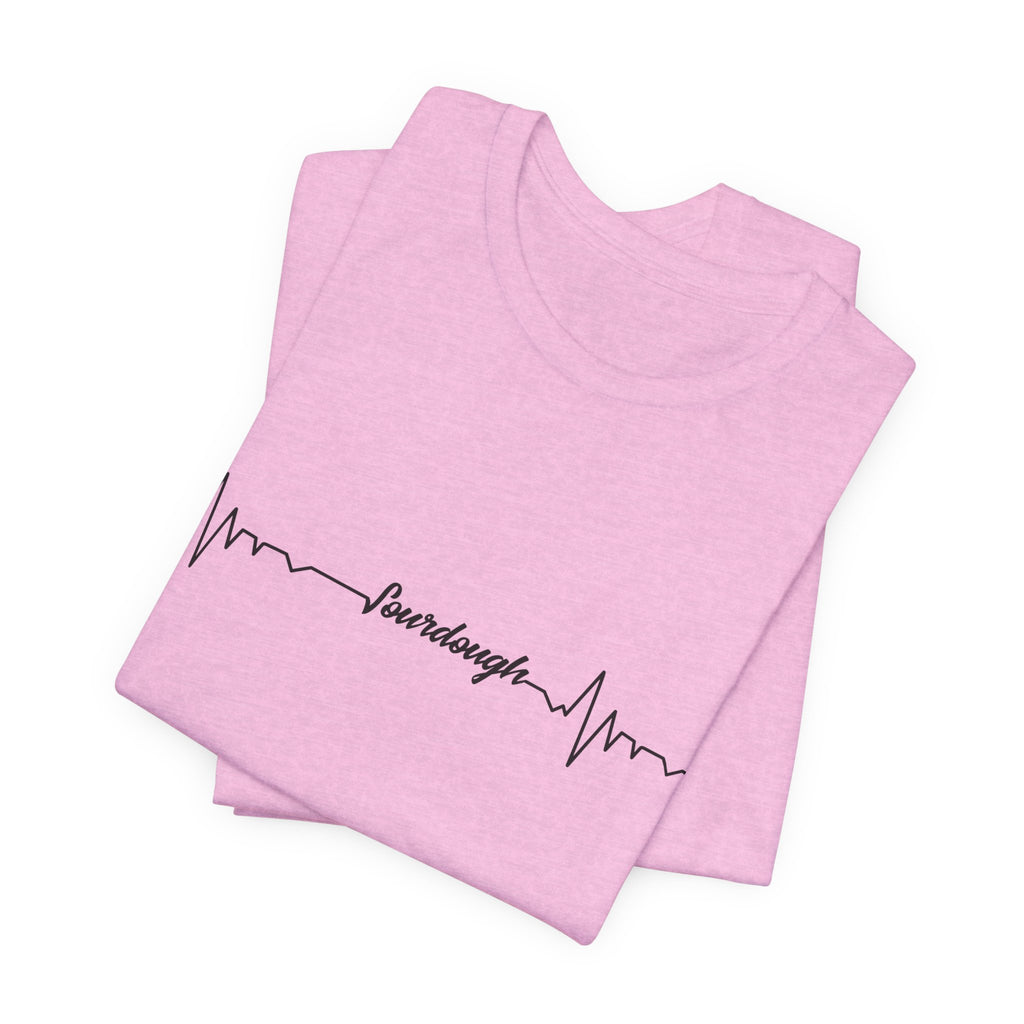 Heartbeat Serif Tee — "someday" Minimal EKG Graphic T-Shirt