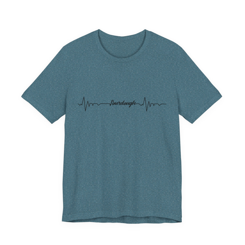 Heartbeat Serif Tee — "someday" Minimal EKG Graphic T-Shirt