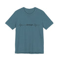 Heartbeat Serif Tee — "someday" Minimal EKG Graphic T-Shirt
