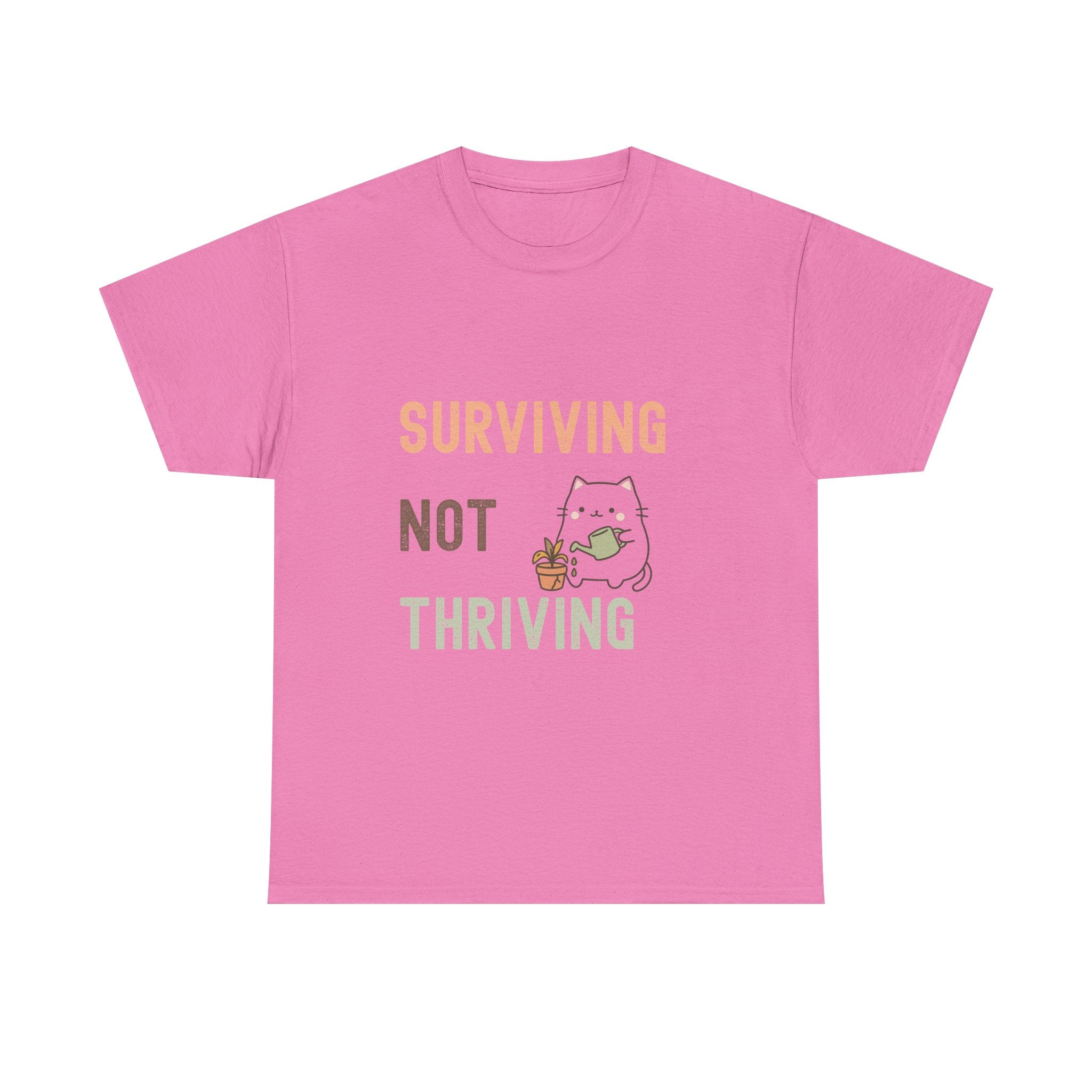 Surviving Not Thriving Cat T-Shirt — Cute Funny Mental Health Tee