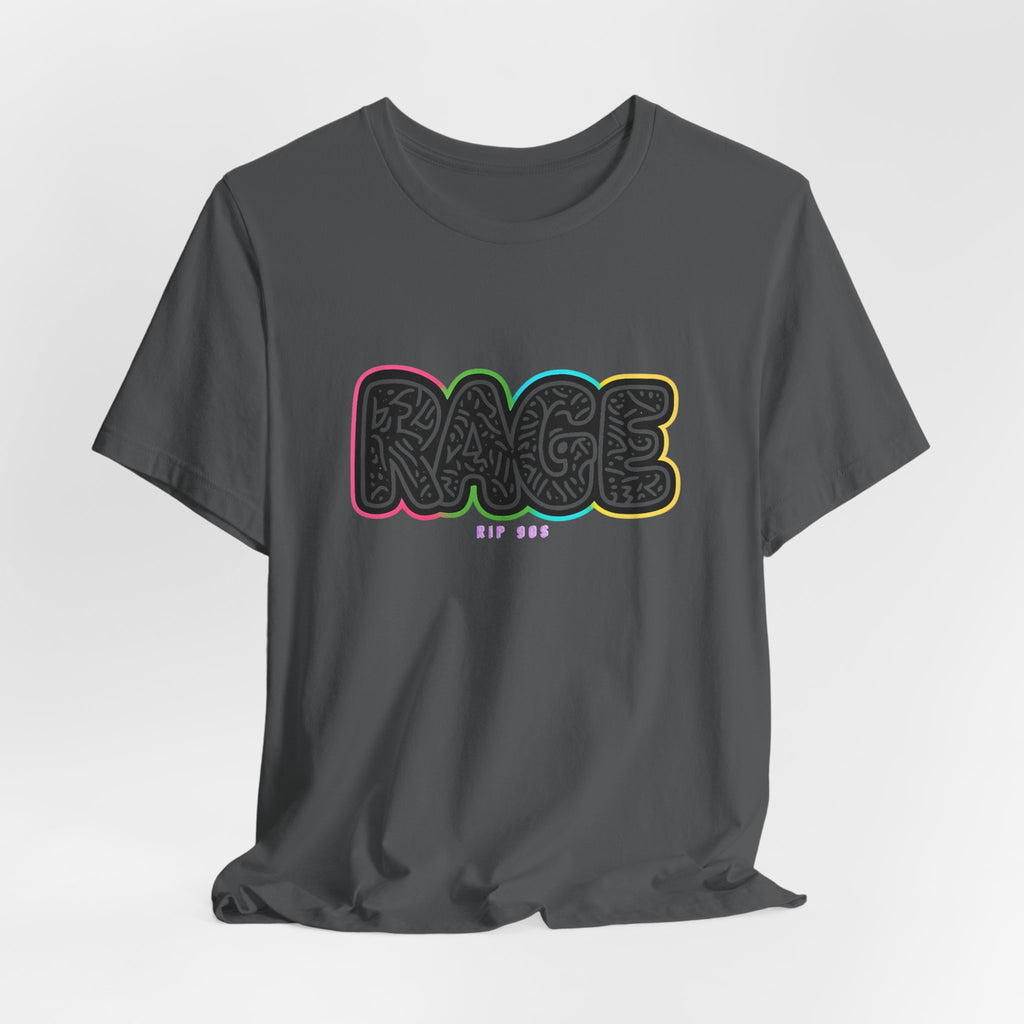 RAGE Graffiti Tee — Colorful Street Art Graphic T-Shirt