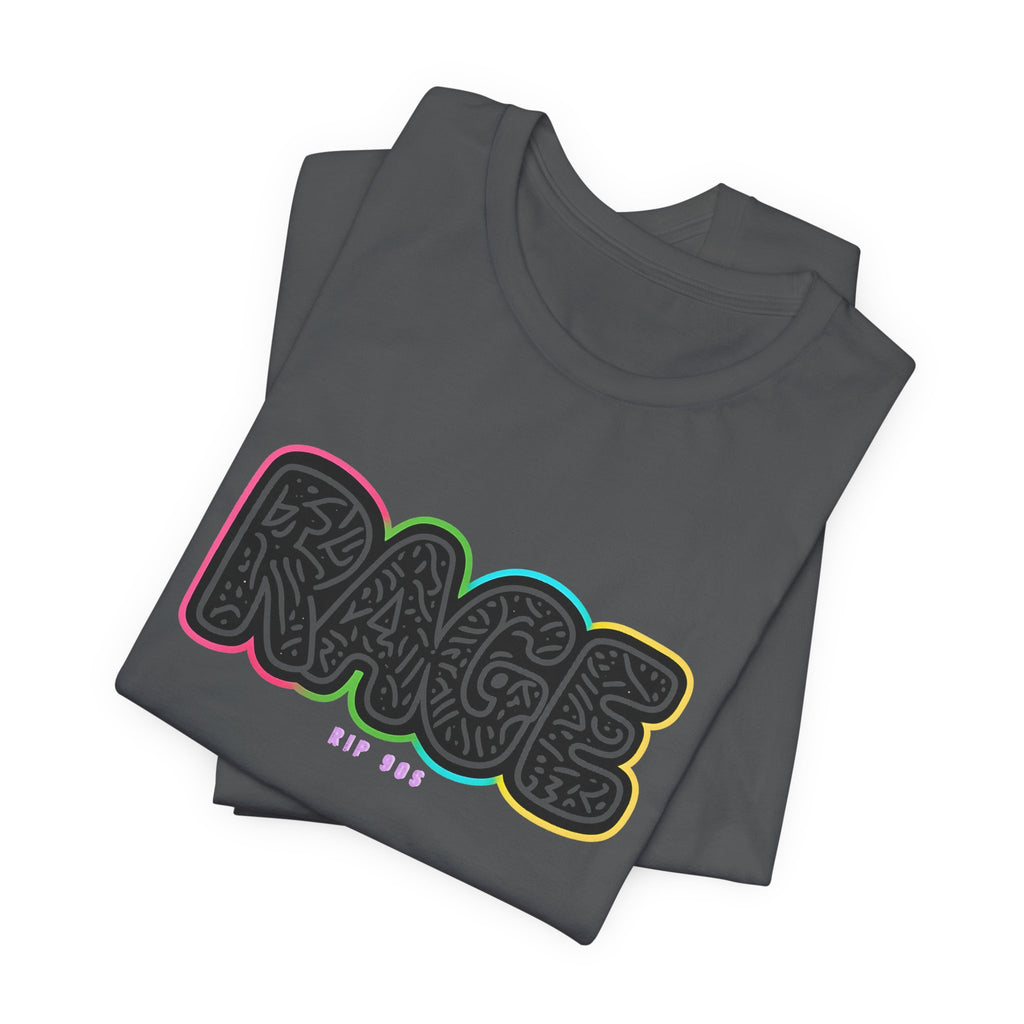 RAGE Graffiti Tee — Colorful Street Art Graphic T-Shirt