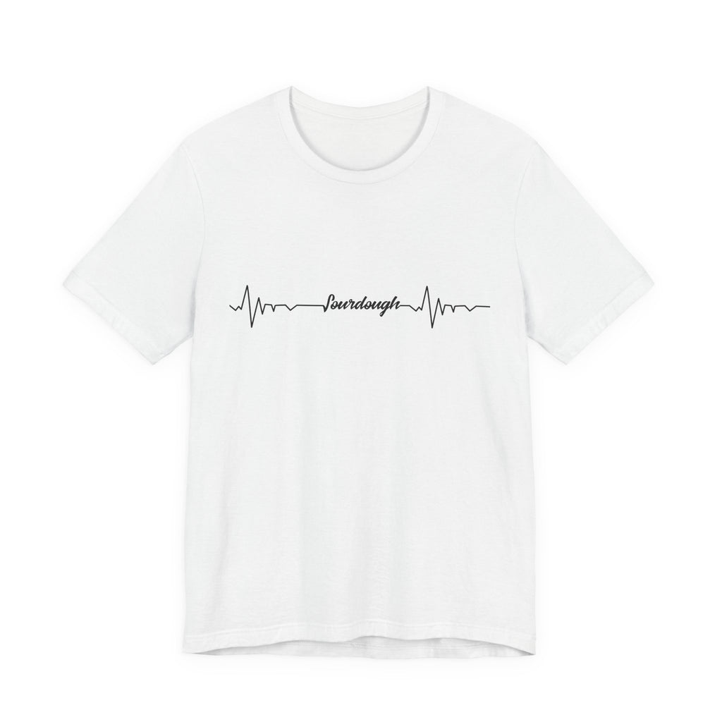 Heartbeat Serif Tee — "someday" Minimal EKG Graphic T-Shirt