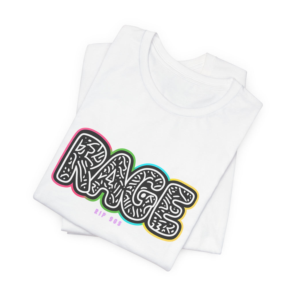 RAGE Graffiti Tee — Colorful Street Art Graphic T-Shirt