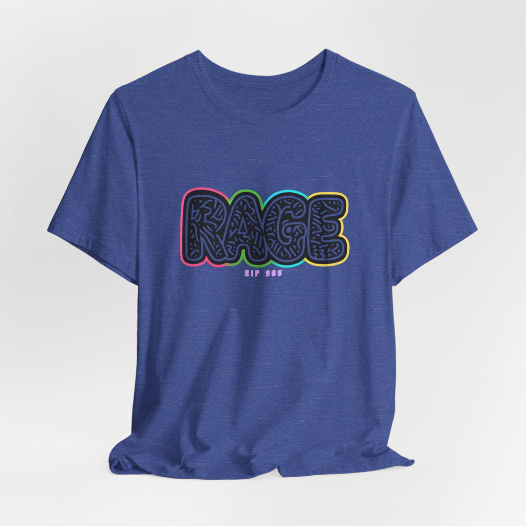 RAGE Graffiti Tee — Colorful Street Art Graphic T-Shirt