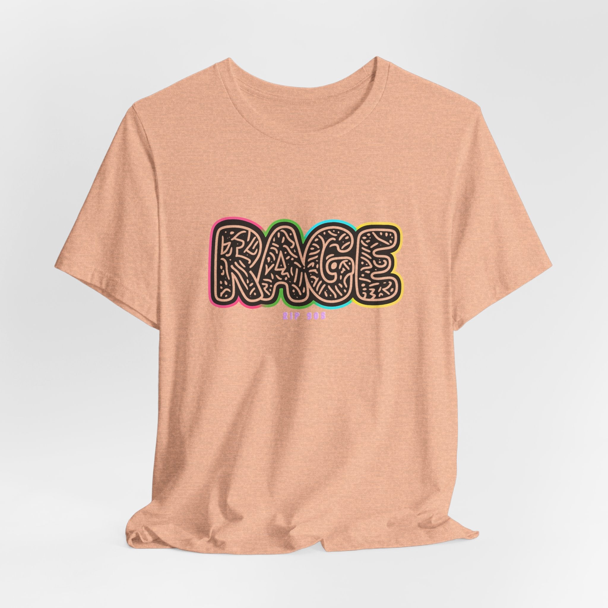 RAGE Graffiti Tee — Colorful Street Art Graphic T-Shirt
