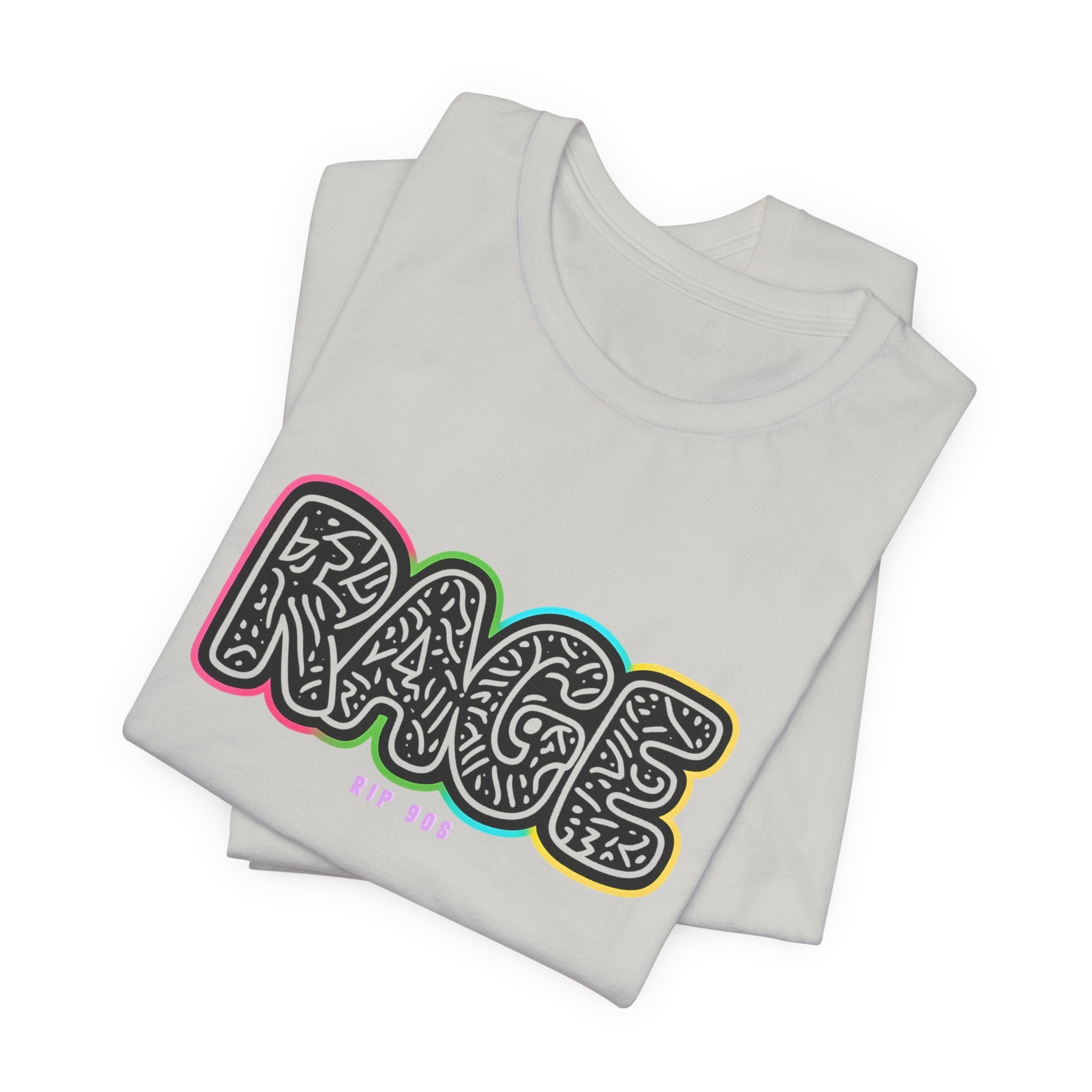 RAGE Graffiti Tee — Colorful Street Art Graphic T-Shirt