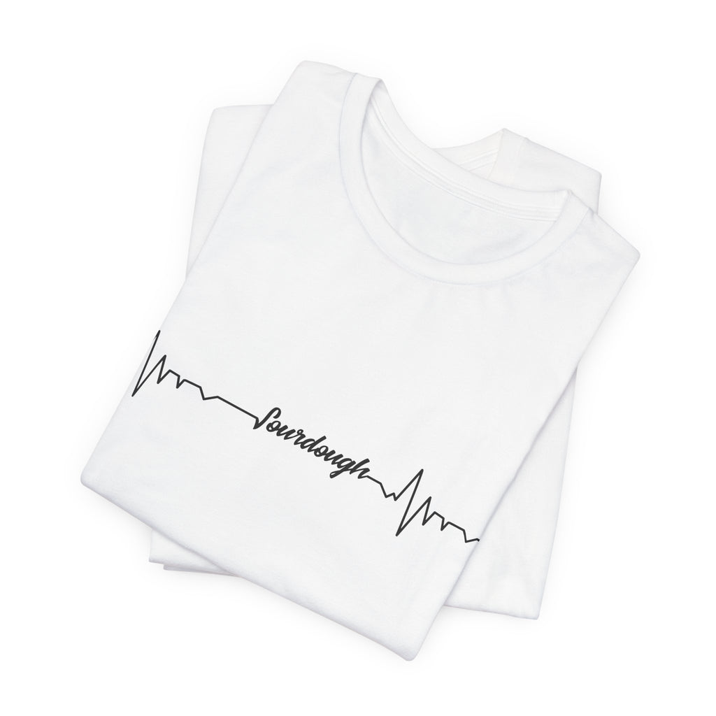Heartbeat Serif Tee — "someday" Minimal EKG Graphic T-Shirt