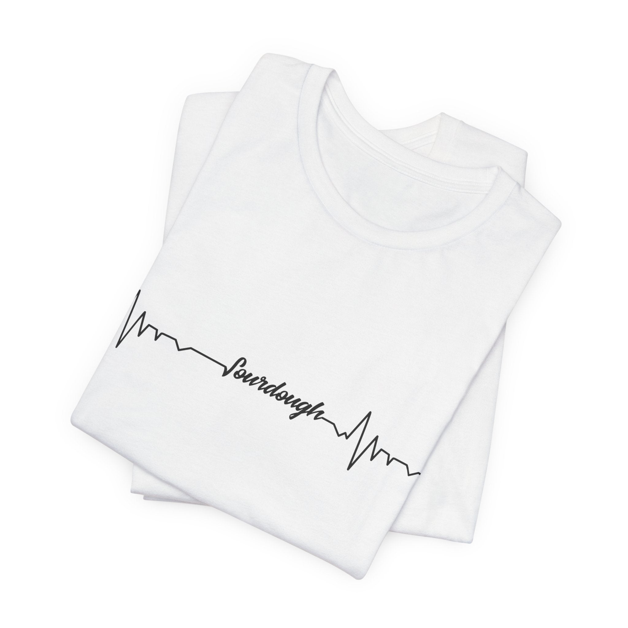 Heartbeat Serif Tee — "someday" Minimal EKG Graphic T-Shirt