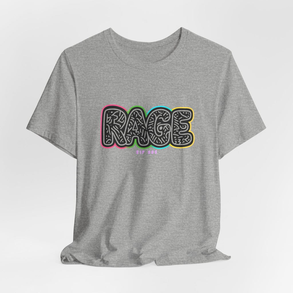 RAGE Graffiti Tee — Colorful Street Art Graphic T-Shirt