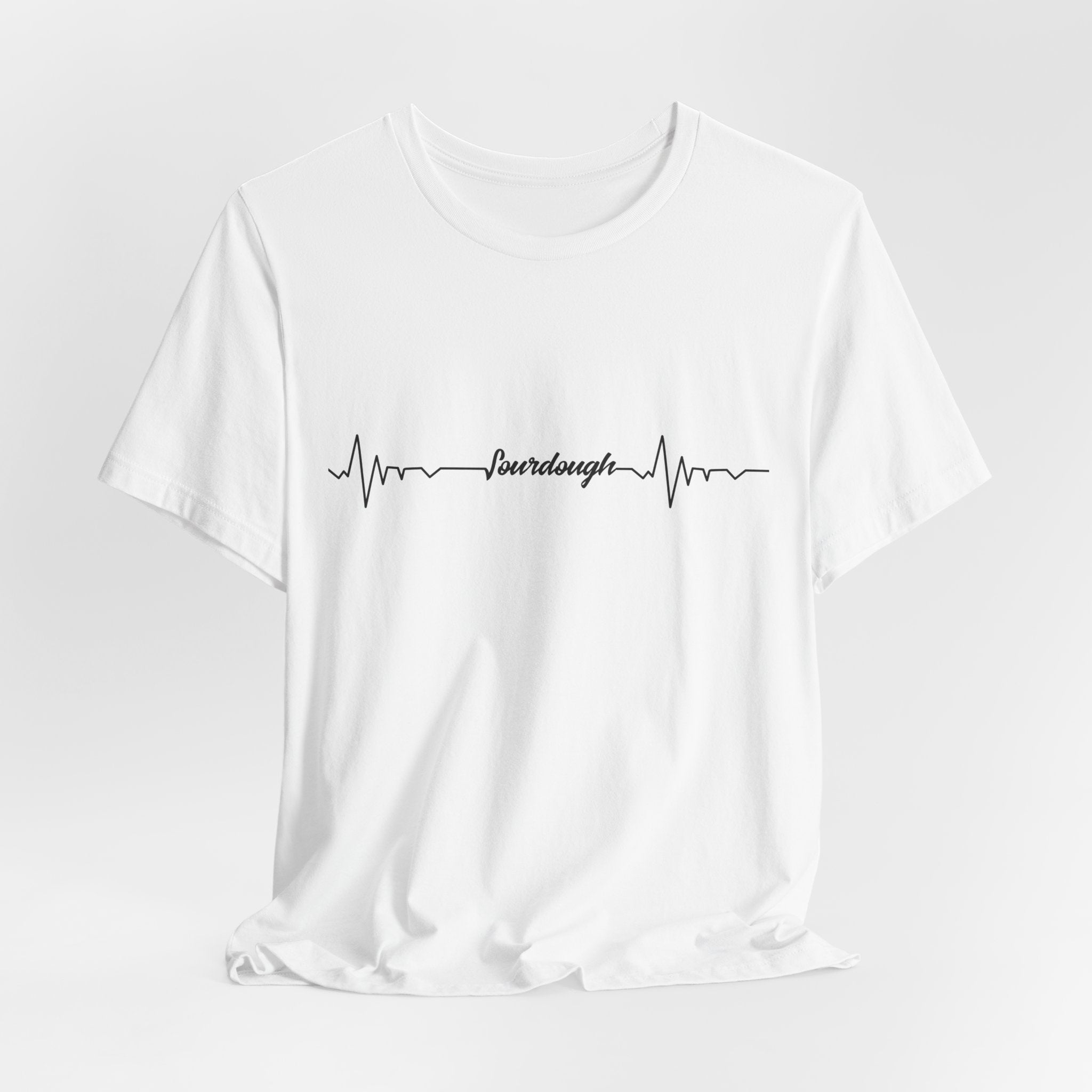 Heartbeat Serif Tee — "someday" Minimal EKG Graphic T-Shirt