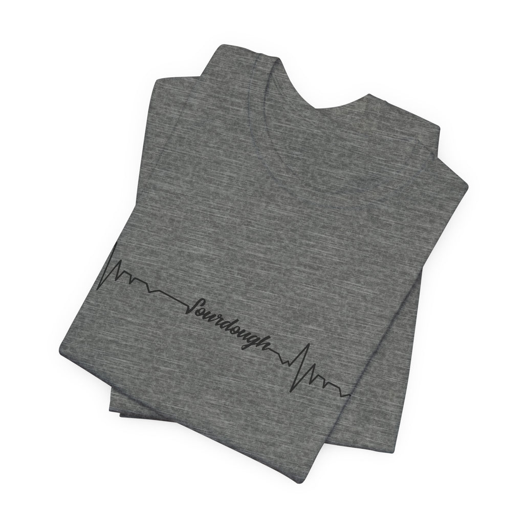 Heartbeat Serif Tee — "someday" Minimal EKG Graphic T-Shirt