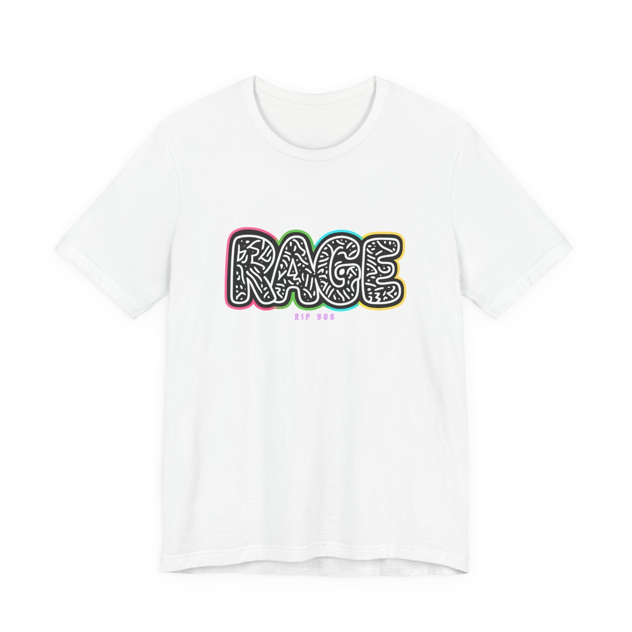 RAGE Graffiti Tee — Colorful Street Art Graphic T-Shirt