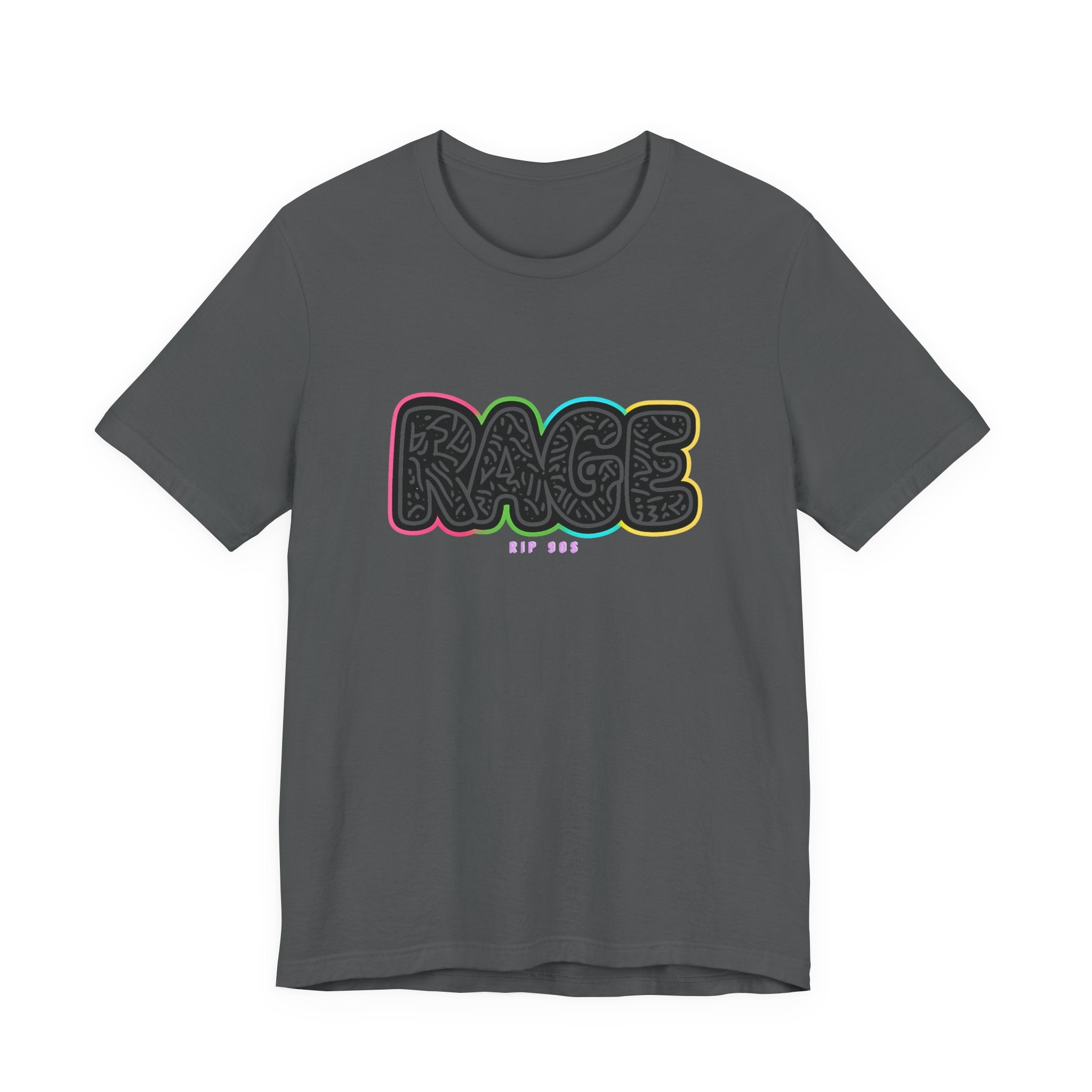 RAGE Graffiti Tee — Colorful Street Art Graphic T-Shirt